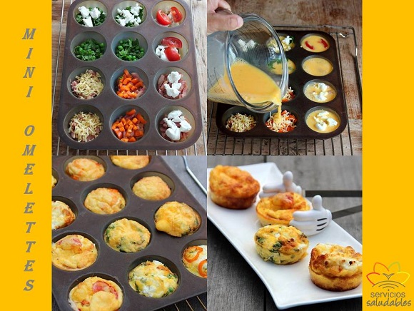 Lunes Saludable con Mini Omelettes Lunes Saludable con Mini Omelettes