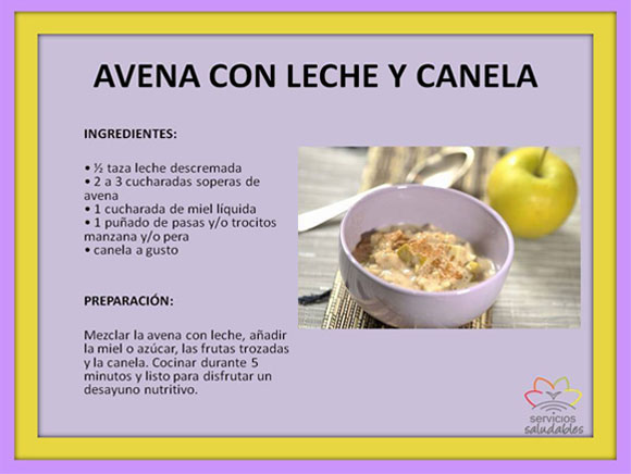LUNES SALUDABLE CON AVENA PARA UN DESAYUNO DE INVIERNO LUNES SALUDABLE CON AVENA PARA UN DESAYUNO DE INVIERNO
