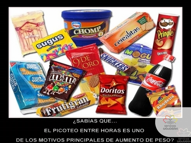 Sabías que... el picoteo entre horas es uno de los motivos principales de aumento de peso?