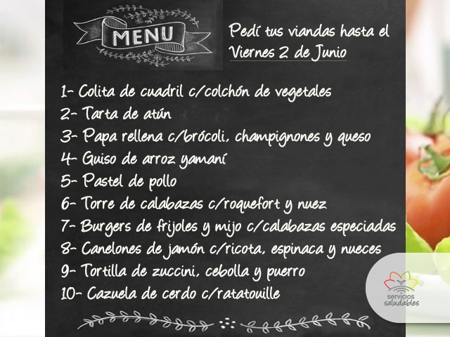 Pedí tus viandas saludables a domicilio Pedí tus viandas saludables a domicilio